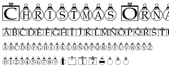 Christmas Ornaments Regular font